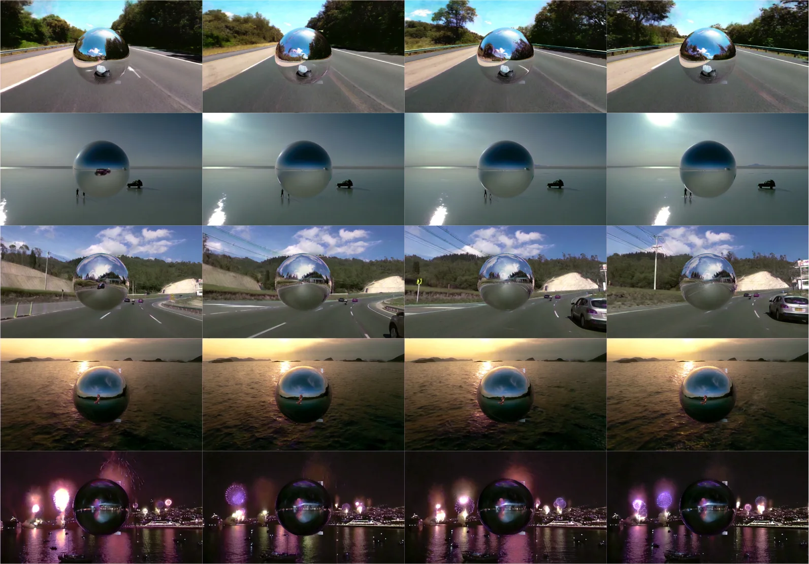 Qualitative lighting-estimation results on in-the-wild videos